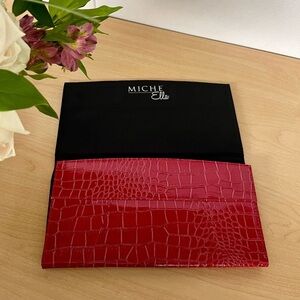 Red Miche Ella classic purse shell, circa 2010 y2k